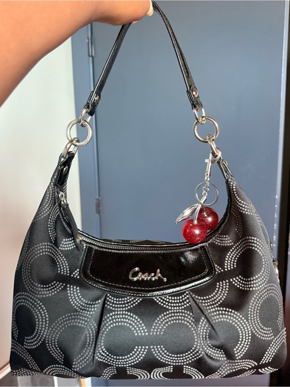 Coach Ashley Black Op Art Hobo